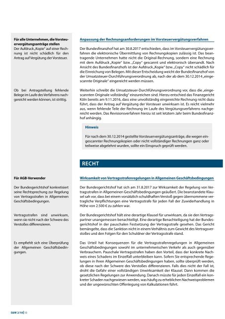 Steuern & Wirtschaft 2/18