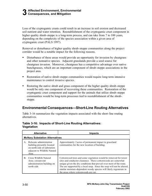 DOE/EIS-0332; McNary-John Day Transmission Line Project Draft ...