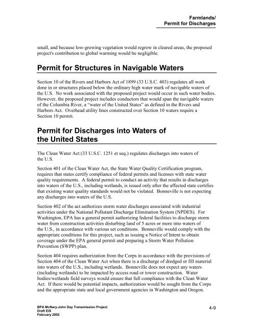 DOE/EIS-0332; McNary-John Day Transmission Line Project Draft ...