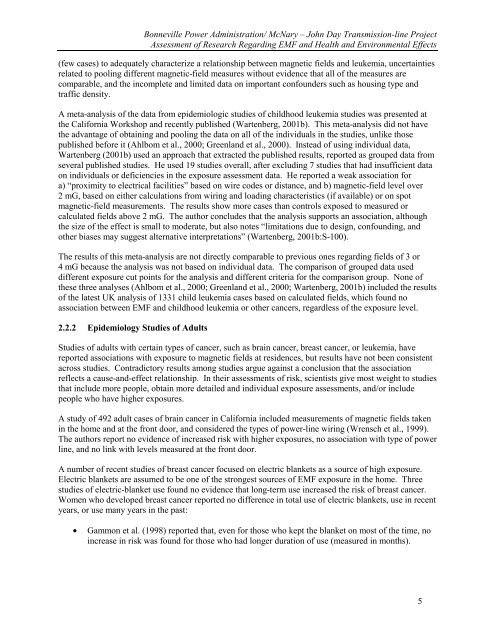 DOE/EIS-0332; McNary-John Day Transmission Line Project Draft ...