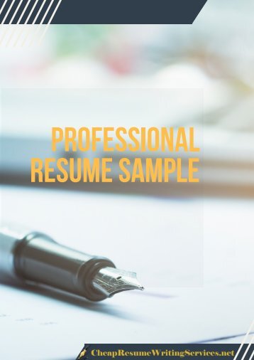 New Resume Format 2018 Sample