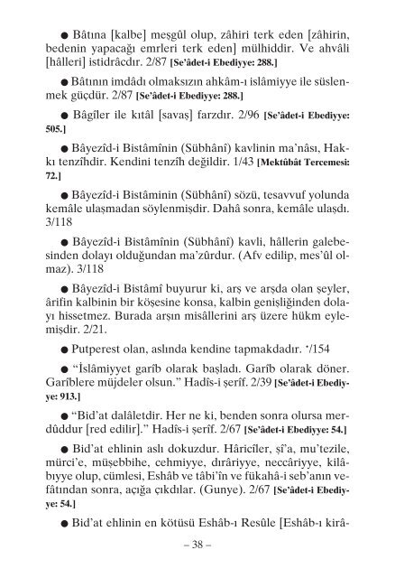 Kiymetsiz Yazilar - Imami Rabbani Ahmed Faruki Serhendi Hz. ve Muhammed Masum Hz. Mektubatlarindan - Hazirlayan Huseyin Hilmi Isik