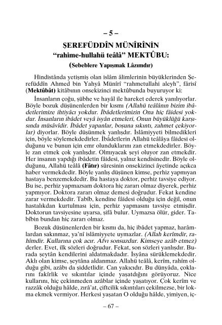 Herkese Lazim Olan Iman - Mevlana Halidi Bagdadi