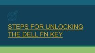 Steps for Unlocking the Dell Fn Key