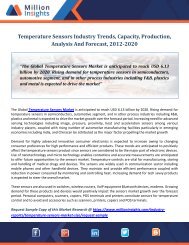 Temperature Sensors Industry Trends, Capacity, Production, Analysis And Forecast, 2012-2020