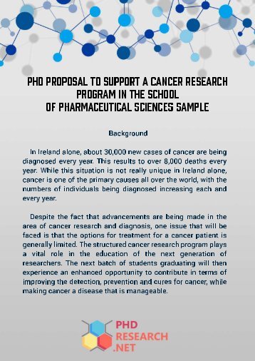 PhD Cancer Research Sample