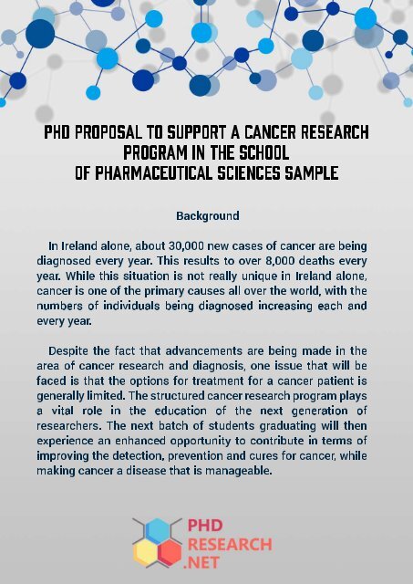 PhD Cancer Research Sample