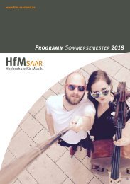 HfM Programmheft Sommersemester 2018