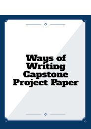 Ways of Writing Capstone Project Paper