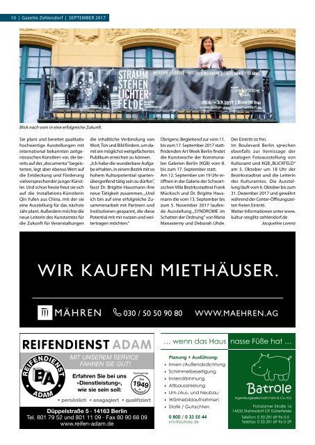 Gazette Zehlendorf Nr. 9/2017