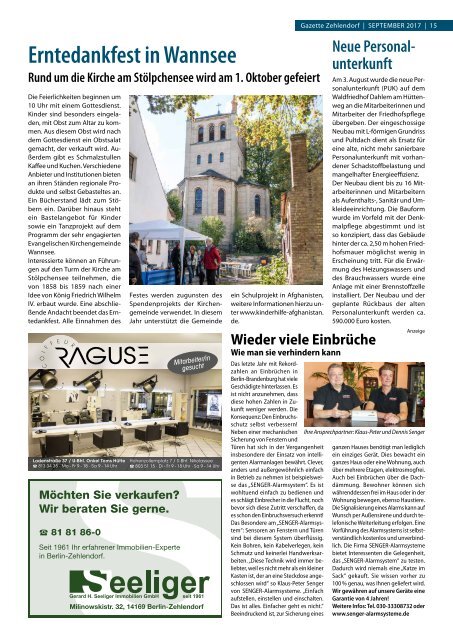 Gazette Zehlendorf Nr. 9/2017
