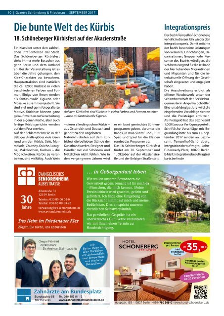 Gazette Schöneberg & Friedenau Nr. 9/2017