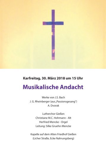 karfreitag lutherchor 2018