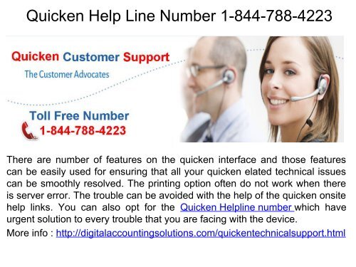 Quicken Installation  Phone Number 1-844-788-4223
