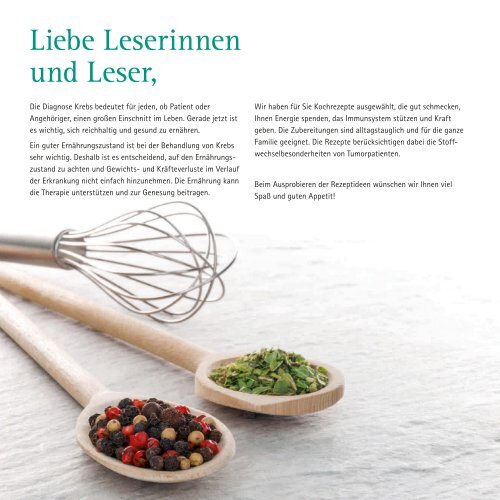 Rezepte für Krebspatienten