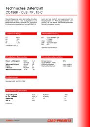 CuSn7Pb15-C - CARO-PROMETA Metallvertriebs GmbH