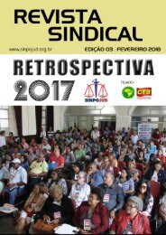 REVISTA SINPOJUD | EDIÇÃO 03 | FEVEREIRO 2018