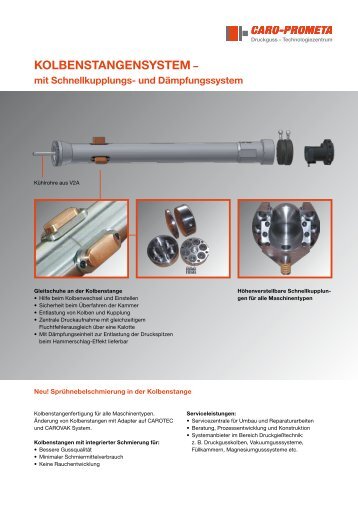 kolbenstangensystem - CARO-PROMETA Metallvertriebs GmbH