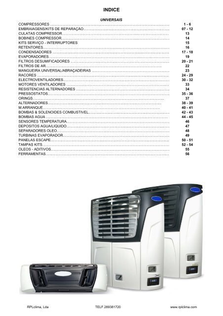 2018's Industrial Refrigeration RPL Clima Catalog