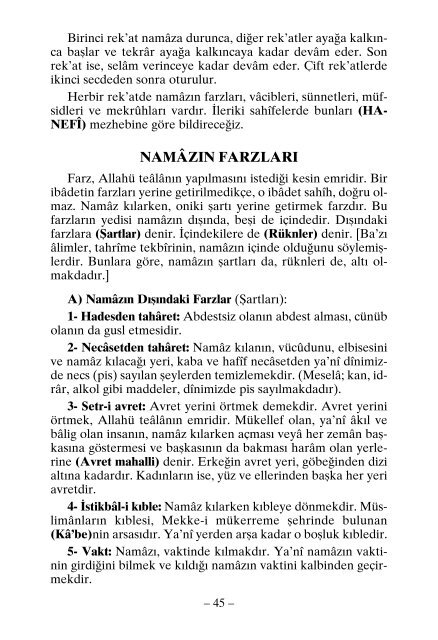 Namaz Kitabi - Kitabus Salat - Huseyin Hilmi Isik