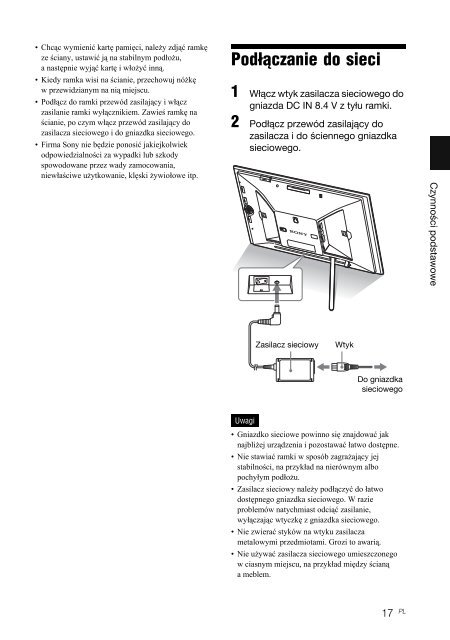 Sony DPF-V1000N - DPF-V1000N Mode d'emploi Polonais