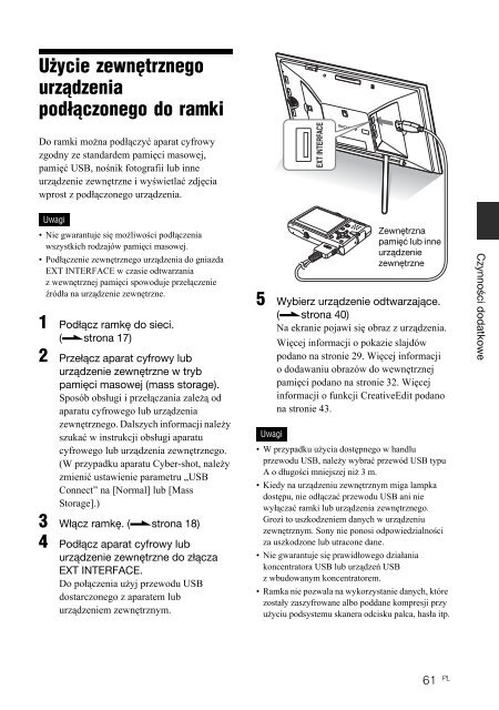 Sony DPF-V1000N - DPF-V1000N Mode d'emploi Polonais