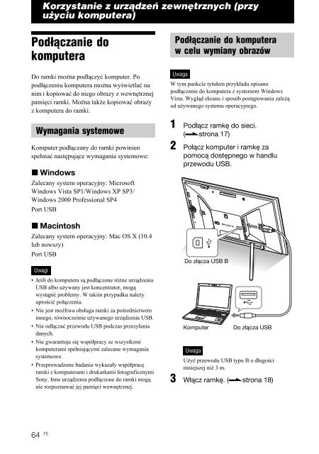 Sony DPF-V1000N - DPF-V1000N Mode d'emploi Polonais