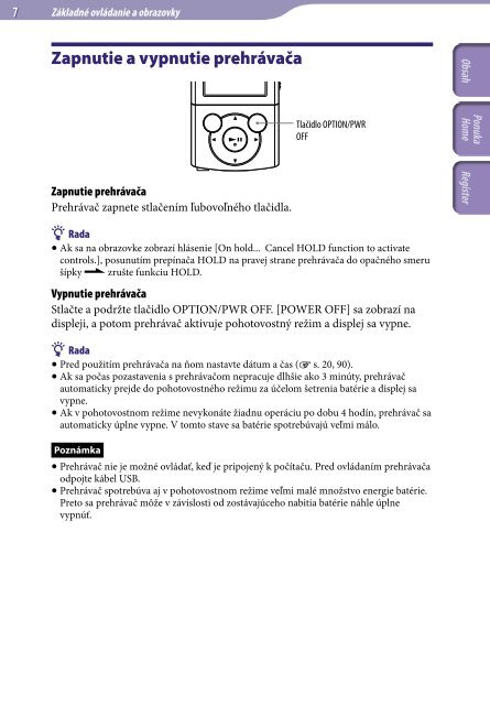 Sony NWZ-E445 - NWZ-E445 Consignes d&rsquo;utilisation Slovaque