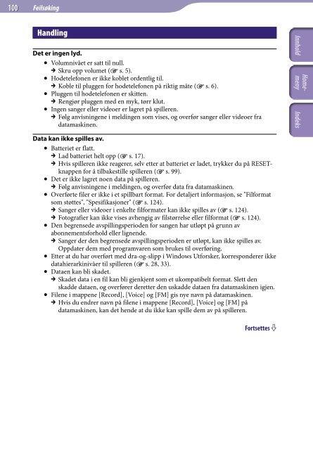 Sony NWZ-E445 - NWZ-E445 Consignes d&rsquo;utilisation Norv&eacute;gien