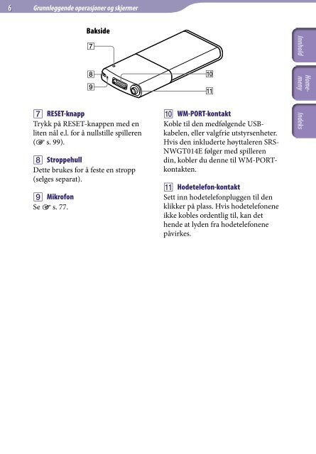 Sony NWZ-E445 - NWZ-E445 Consignes d&rsquo;utilisation Norv&eacute;gien