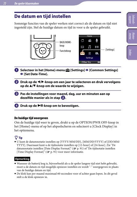 Sony NWZ-E445 - NWZ-E445 Consignes d&rsquo;utilisation N&eacute;erlandais