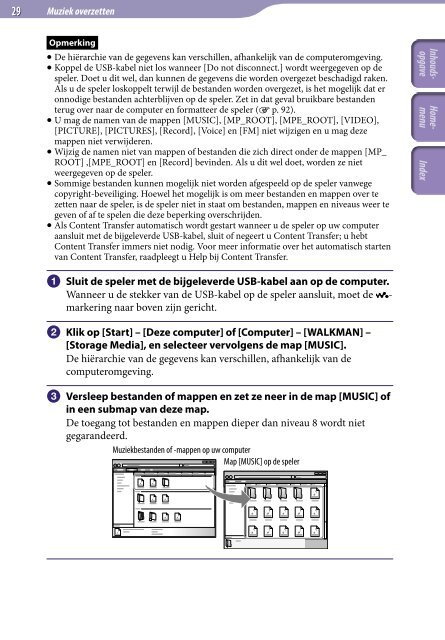 Sony NWZ-E445 - NWZ-E445 Consignes d&rsquo;utilisation N&eacute;erlandais