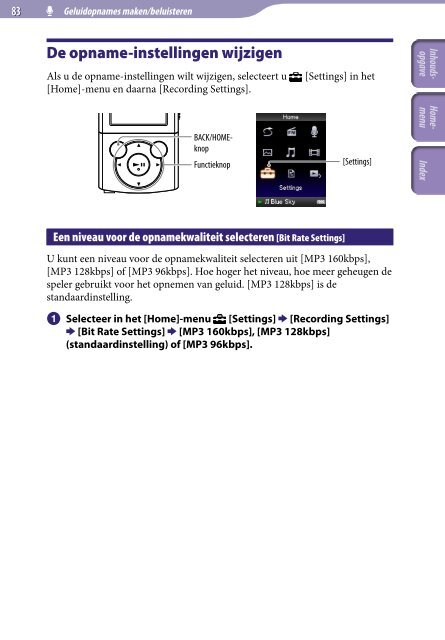 Sony NWZ-E445 - NWZ-E445 Consignes d&rsquo;utilisation N&eacute;erlandais