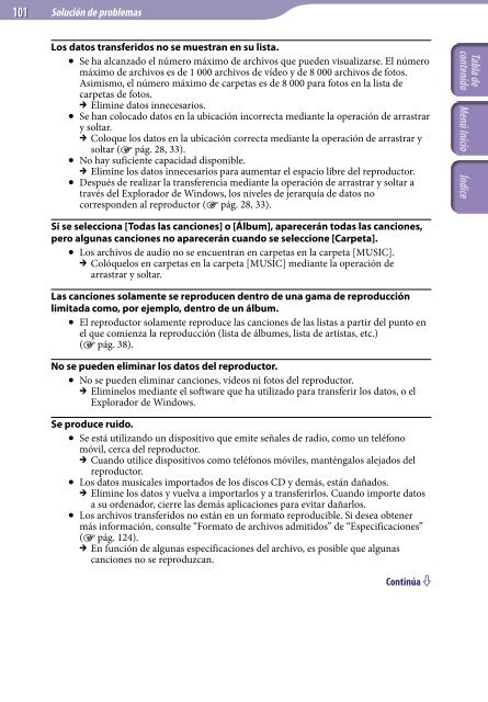 Sony NWZ-E445 - NWZ-E445 Consignes d&rsquo;utilisation Espagnol