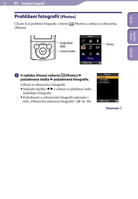 Sony NWZ-E445 - NWZ-E445 Consignes d&rsquo;utilisation Tch&egrave;que