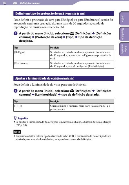 Sony NWZ-E445 - NWZ-E445 Consignes d&rsquo;utilisation Portugais