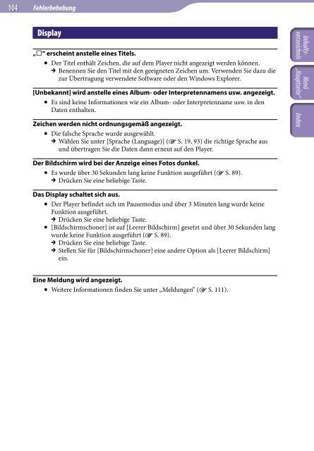 Sony NWZ-E445 - NWZ-E445 Consignes d&rsquo;utilisation Allemand