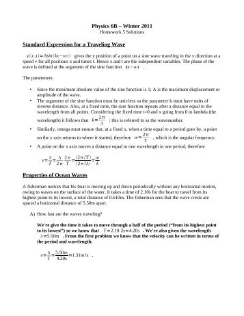 Physics 6B – Winter 2011 Standard Expression for a ... - SCIPP