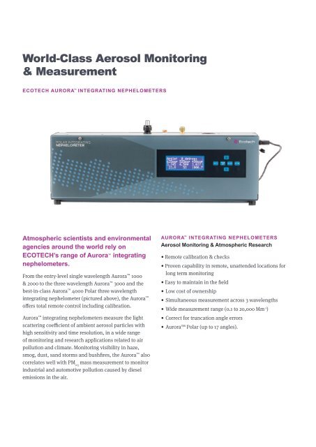 ACOEM Environment Nordic Environmental Monitoring brochure