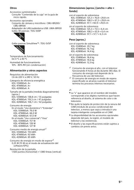 Sony KDL-42W805A - KDL-42W805A Guida di riferimento Polacco