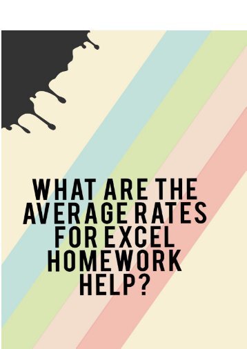 What Are the Average Rates for Excel Homework Help?