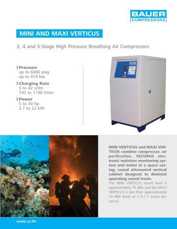 MINI AND MAXI VERTICUS - Bauer Air Compressors