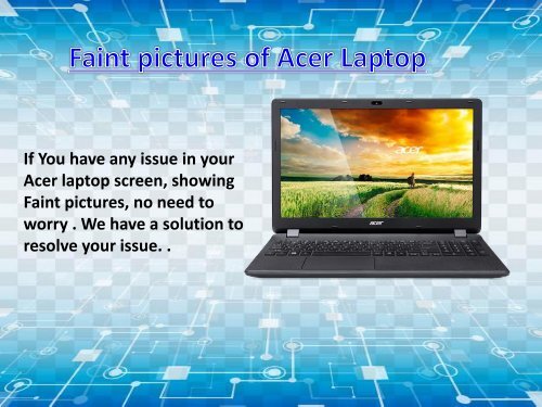 Acer Laptop Screen And Fix Issues