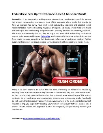 EnduraFlex: Increase Your Erection time and Level!