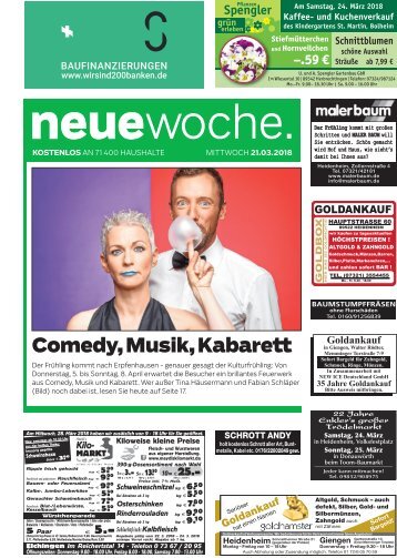 21.03.2018 Neue Woche