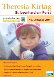 Theresia Kirtagszeitung 2011 (5,66 MB) - St. Leonhard am Forst