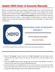 Update XERO Chart of Accounts Manually