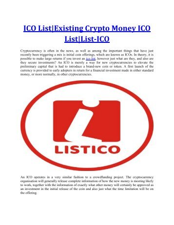 Best ICO List 2017 | Initial Coin Offering Crowdsale List | Current Crypto Currency ICO List | ICO Tracker Crypto