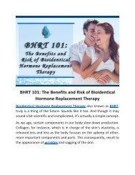 Benefits and Risk of Bioidentical Hormone Replacement Therapy Edited