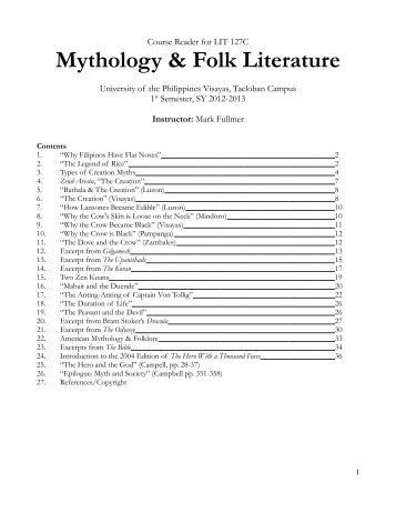 Mythology & Folk Literature - Mark Fullmer